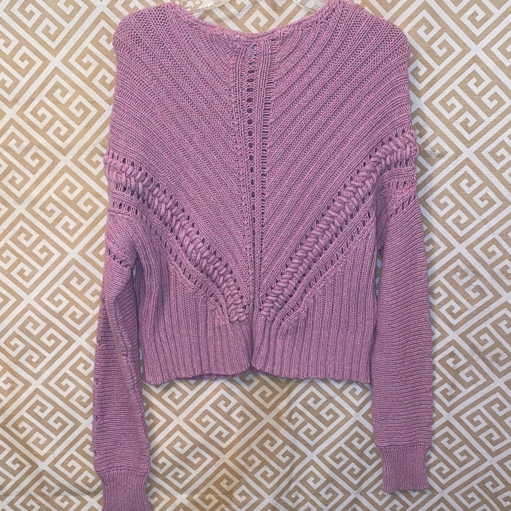 Current Air Textured Knit Sweater in Dusty Pink